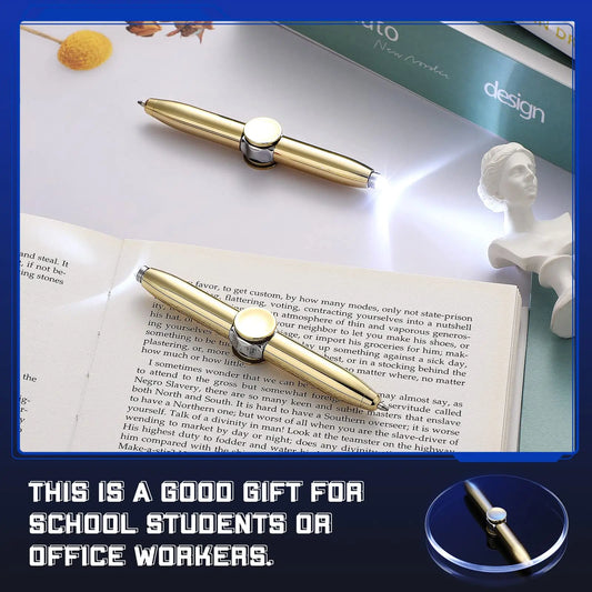 LED Light Spinning Pen Pen Multi-functional Pen Ball Point Pen Anti-Slip High Speed Rotary Toy Pen Learning to Resist Pressure
